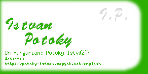 istvan potoky business card